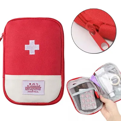 UK Portable Mini First Aid Kit Medical Storage Bag Emergency Bag Case Organizer • £4.40