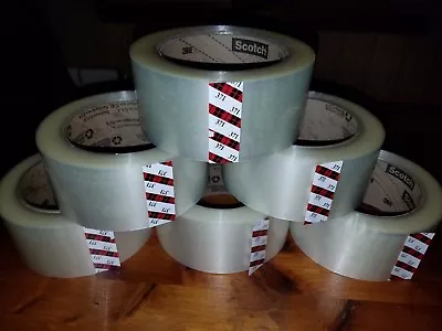 3M 371 SCOTCH 6 ROLLS CLEAR PACKAGING TAPE 2 X110YD 48mmX100M CARTON SEALING BOX • $27.99