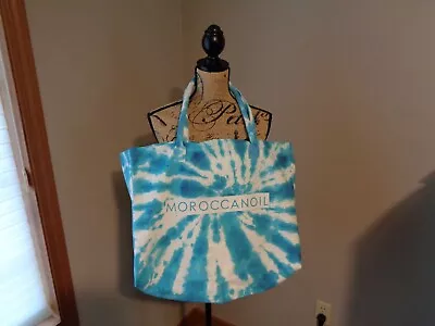 Moroccan Oil Blue & White Tie Dye BEACH TOTE BAG • $25