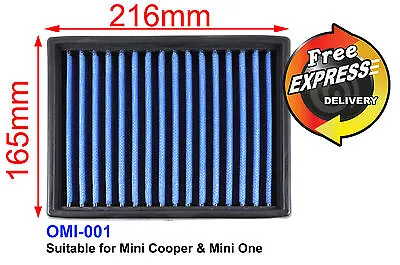 $59 • Buy High-Flow Drop-In Simota Air Filter For Mini Cooper And Mini One, OMI-001
