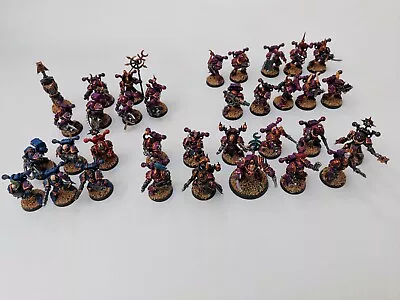 Slaanesh Chaos Space Marine Army Well Painted Warhammer 40k Games Workshop • £80