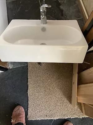£18 • Buy Large Modern Basin With Tap Sits On Work Top Or Unit Collect Sn4 7px