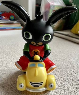 £0.99 • Buy BING Bunny Yellow Squeaking Talkie Taxi CBeebies Push Along Toy Car