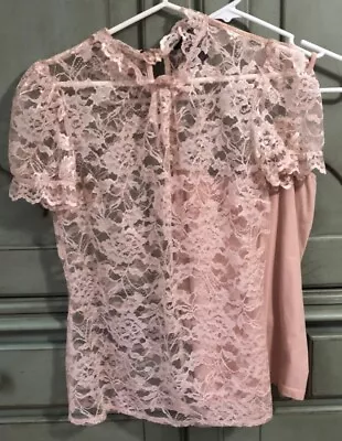 Moda International Vintage Women's Lace Top With Cami (Size Medium) • $55