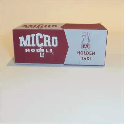Micro Models GB  9 Holden Taxi (48-215 / FX) Empty Reproduction Box • $10.93