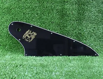 Pickguard For Gibson Reverse Firebird W SilkScreen Gold Logo - Black 3 Ply • $55.83