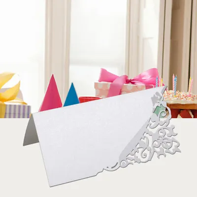 £10.77 • Buy  100 Pcs Table Place Cards Birthday Name Setting Rose Banquet Party Seat