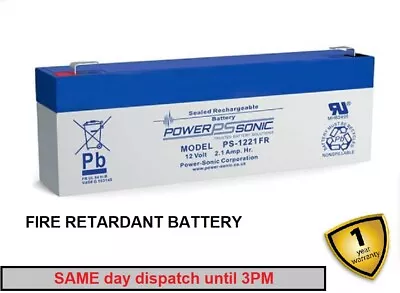 FIRE RETARDANT 12v 2.1Ah (2.3Ah) Alarm Panel Battery ACCENTA MINI And 8 • £16.45