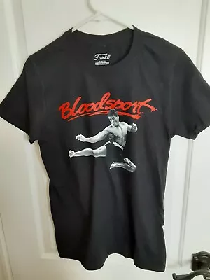 Pre Owned Funko Men's Black Bloodsport Van Damme T-shirt Size Small • £0.80