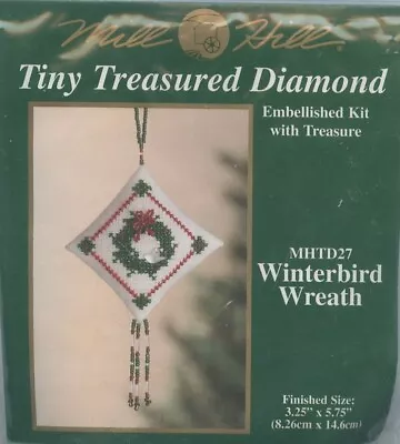 Mill Hill Tiny Treasured Diamond Ornament Kit Winterbird Wreath MHTD27 • $10.95