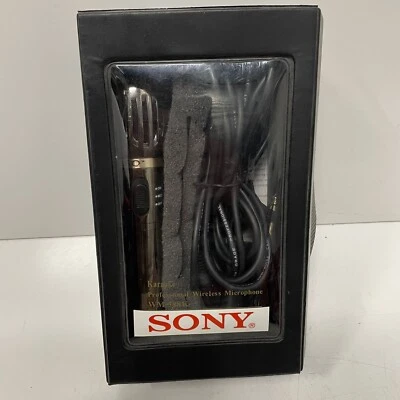 £57.39 • Buy VTG 90’s Sony Wireless Pro Karaoke Microphone WM-388K 72db Complete TESTED RARE