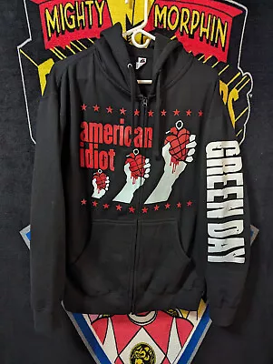 Green Day American Idiot Black Full Zip Hoodie Size Large • $65