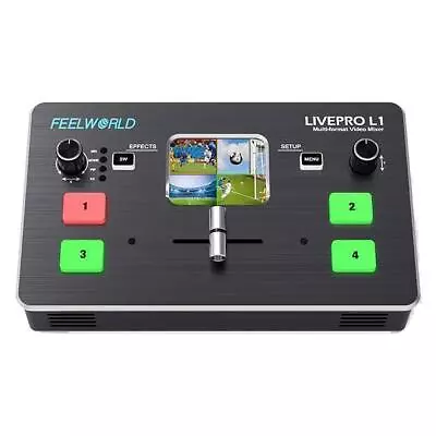 Feelworld LIVEPRO L1 Multi-Format Video Mixer Switcher W/4x HDMI Inputs • $219