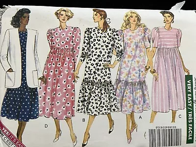 Vintage Butterick Pattern 4577 Maternity Dress & Jacket EASY SEW Sizes 6-12 UC • $9