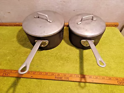 Vintage MAGNALITE GHC Aluminum 2Qt Pan Only & 3Qt Sauce/Pan W/ Lids USA • $27.99