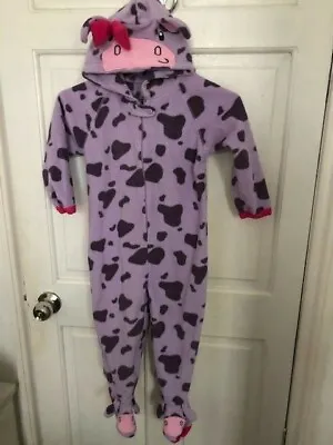 Primark  Girls Lilac Cow All In One Sleepsuit Pyjamas Childrens Kids 3-4 • £16.99