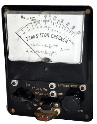 Vintage Transistor Checker Meter • $39.99