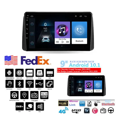 9'' For Android 10.1 Car Stereo Radio GPS  For Chrysler Grand Voyager 2011-2015 • $150.32
