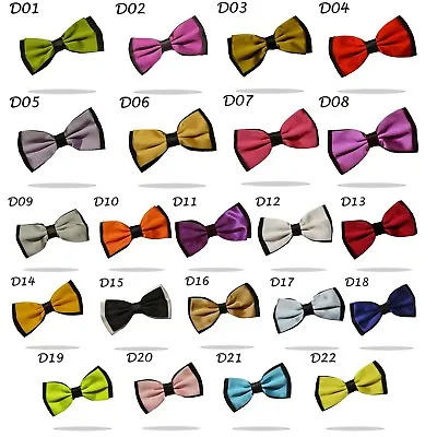 Men Satin Novelty Bow Tie Dickie Bow Pre-Tied - Tuxedo Silky BowTies Fancy Dress • £3.49