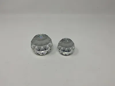 🌈 Swarovski Crystal Medium Vitrail Colored Ball Figurine Paperweight Lot Of 2 • $54.99