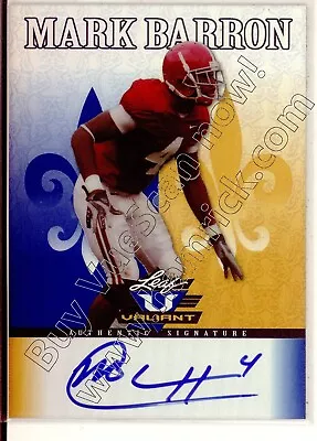 Mark Barron Rc Rookie Draft Auto Autograph Alabama Crimson Tide College 2012 • $7.99