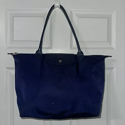 Longchamp Navy Blue Nylon Tote Bag  (see Descp) • $15.20