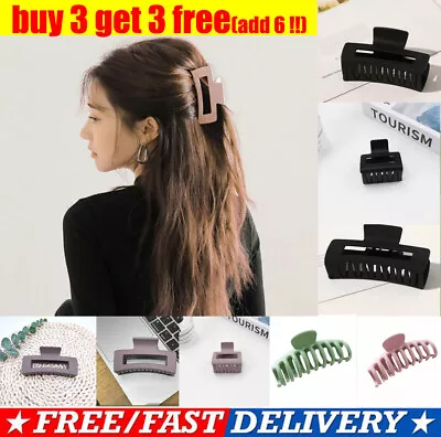 UK Hair Clips For Women Strong Large Traditional Clip Claw Jaw Clamp Grip Thick • £4.94