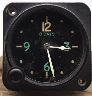 1944 WW2 AIRCRAFT ELGIN 42452214 8 DAY CLOCK GRADE 562 22s 8j RUNS (KA2) • $249.95