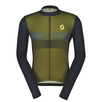 Mens Team Cycling Jersey Long Sleeve Road Bike Tops Full Zip MTB Bicycle Shirts • $21.85