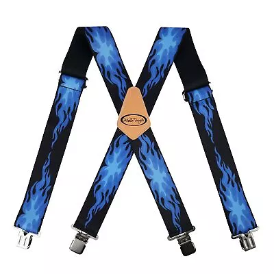 MELO Men's Suspenders W/Clip Heavy Duty Suspenders For Men Big And Tall Work • $18.79