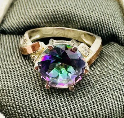 Mystic Quartz Ring Silver 925 9k Gold Ukrainian Women's Jewelry • $78