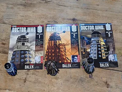 Eaglemoss Doctor Who Figurine - RARE DALEKS 1 2 & 3 - Magazines No Boxes. • £20