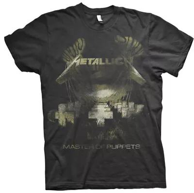 Metallica Master Of Puppets Distressed Black T-Shirt NEW OFFICIAL • $24.39