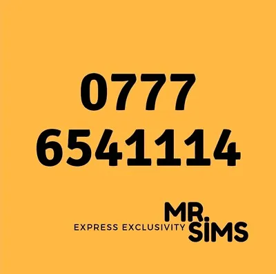 £29.99 • Buy 0777 654 111 4 Vip Gold Business Easy Memorable Exclusive Sim Phone Number Cheap