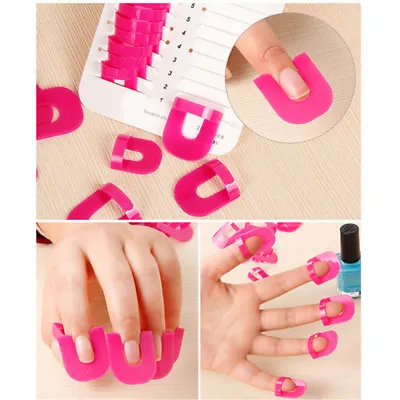 26x Manicure Finger Nail Art Design Tips Cover Polish Shield Protector TooLDU~$z • $1.95