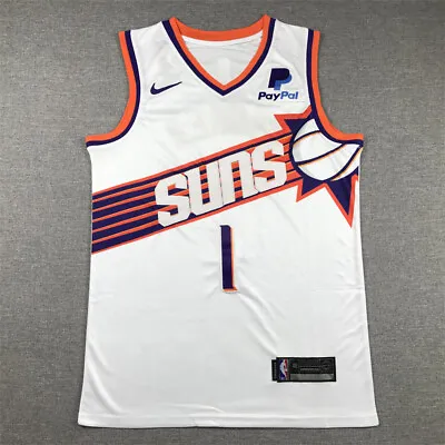 Devin Booker #1 Phoenix Suns Basketball Jerseys Stitched White*- • £20.30