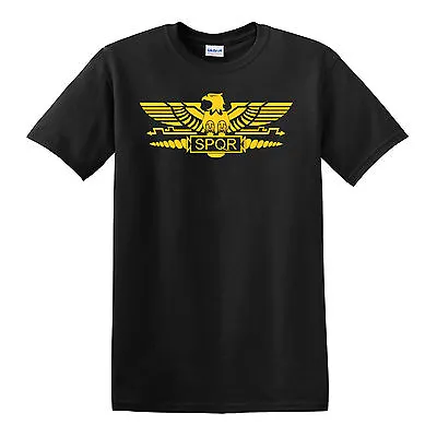 SPQR Roman Gladiator Imperial Golden Eagle T-Shirt • $13.95