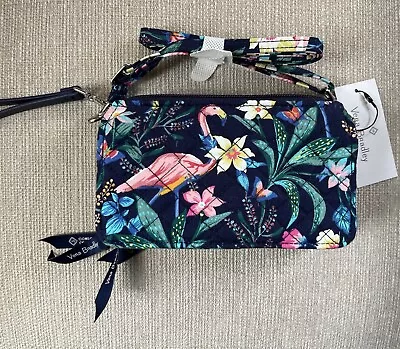 Vera Bradley RFID All In One Crossbody  Bag Flamingo Garden NWT 🦩 • $50