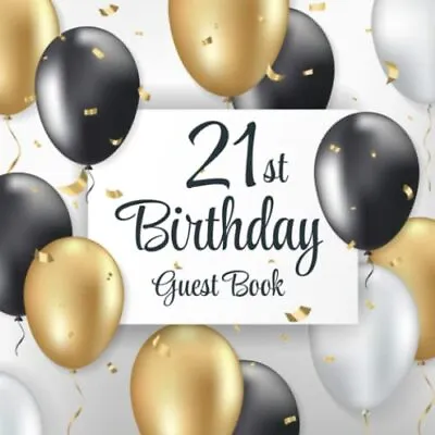 21st Birthday Guest Book: Black & Go... Books By Jenna • £5.49