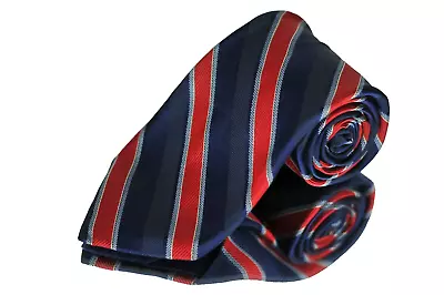 Daniel Cremieux Men's Tie Presidential Blue & Red Woven XL Silk Necktie 62 X 3.5 • $17.99