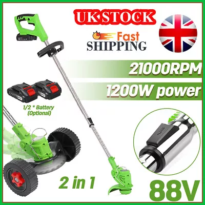 1200W Electric Weed Eater Lawn Edger Cordless Grass String Trimmer Cutter Green • £59.99