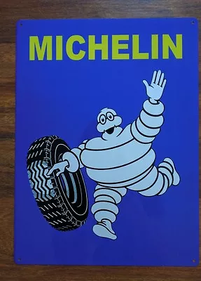 Michelin Man Tires 9 X 12  Advertising Metal  Garage Mechanics Sign 50020 • $25.95