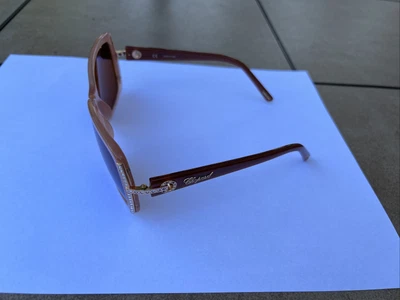 £163.35 • Buy Chopard Italy Ladies Brown Crystal Sunglasses-sch 126s-euc