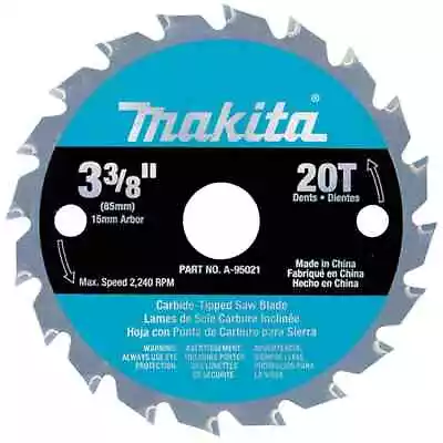 3-3/8 In. 20 Tpi Carbide-tipped Circular Saw Blade For Sh01w | Makita Purpose • $24.99