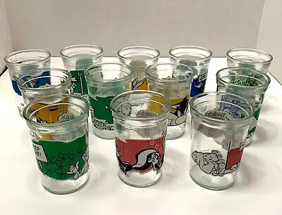 Set Of 12 Welch's LOONEY TUNES Jelly Jar Glasses   1994 • $39.97