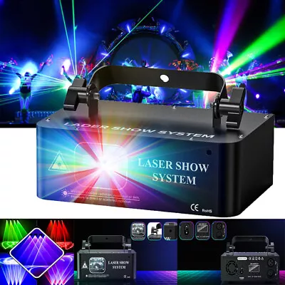 500mW RGB Beam Scanner Light DMX LED Laser Stage Effect Light For DJ Disco Show • £49.99