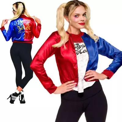 Official Adults Halloween Suicide Squad Harley Quinn Cosplay Costume Fancy Dress • $84.15