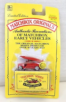 1992 Matchbox Original Limited Edition #9 Fire Truck Engine Lesney NOC ~ T520 • $5.95