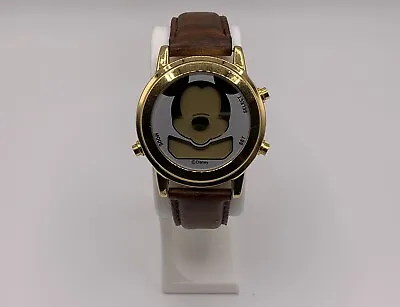 Disney Mickey Mouse Musical Animated Digital Gold Tone Watch. • $77.49