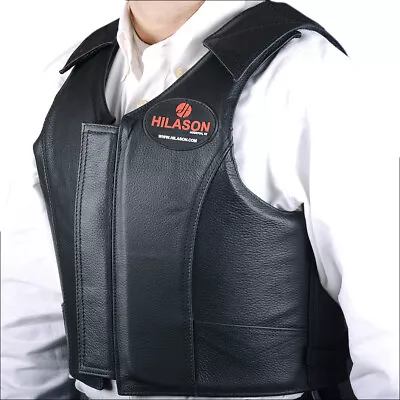 $148.95 • Buy Equestrian Bull Riding Vest Safety Protective Hilason Leather